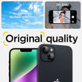 AGL05213 - iPhone 14 / 14 Plus Optik Pro Lens Protector in black showing the no blemishes, no flash reflection oh, snap, original quality.