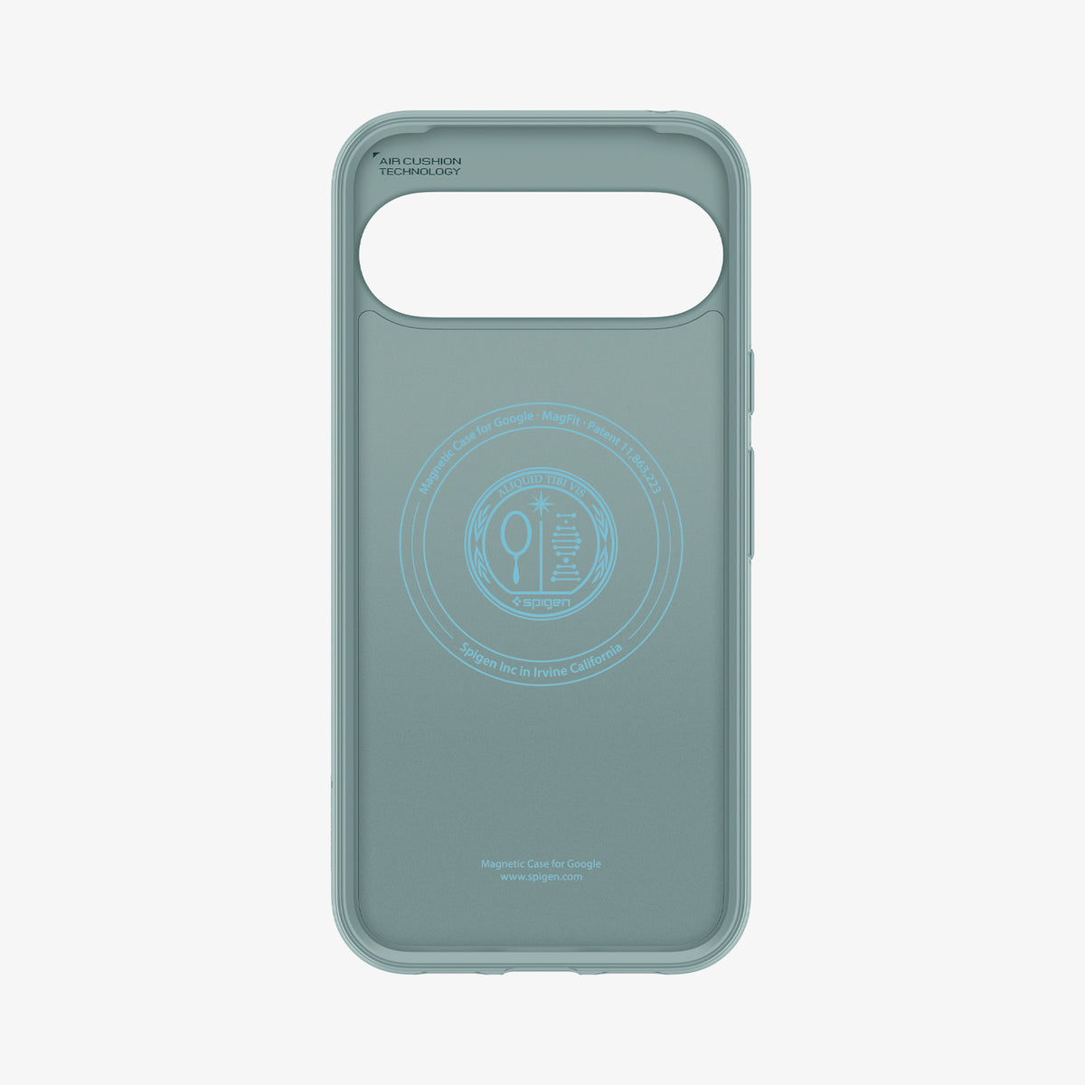 ACS09709 - Pixel 10 Pixel 10 Pro in sage green showing the inside of case