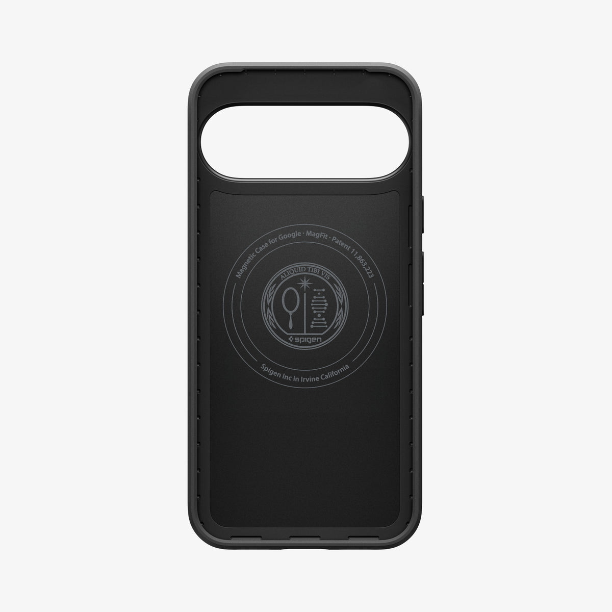 ACS09699 - Pixel 10, Pixel 10 Pro Thin Fit (MagFit) in black showing the back