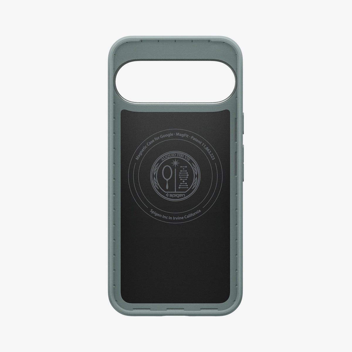 ACS09701 - Pixel 10, Pixel 10 Pro Thin Fit (MagFit) in Sage Green showing the back