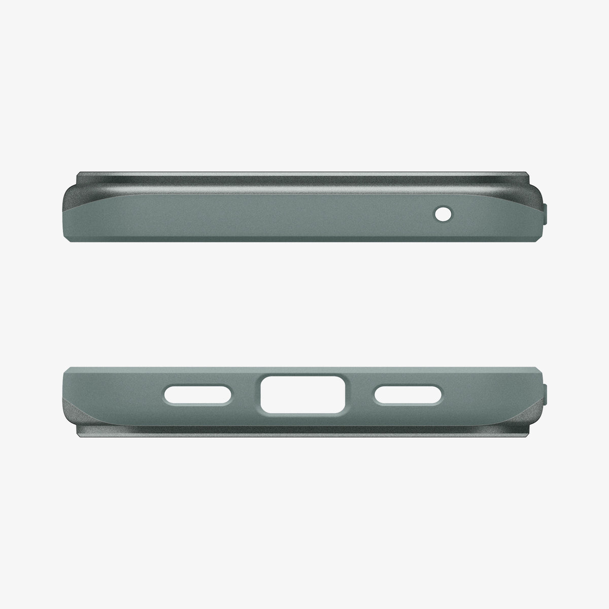 ACS09701 - Pixel 10, Pixel 10 Pro Thin Fit (MagFit) in Sage Green showing the top and bottom of case