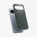 ACS09701 - Pixel 10, Pixel 10 Pro Thin Fit (MagFit) in Sage Green showing the sides, partial front and back