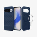 ACS09733 - Pixel 10 Pro XL Case Parallax (MagFit) in midnight blue showing the back, front and inside