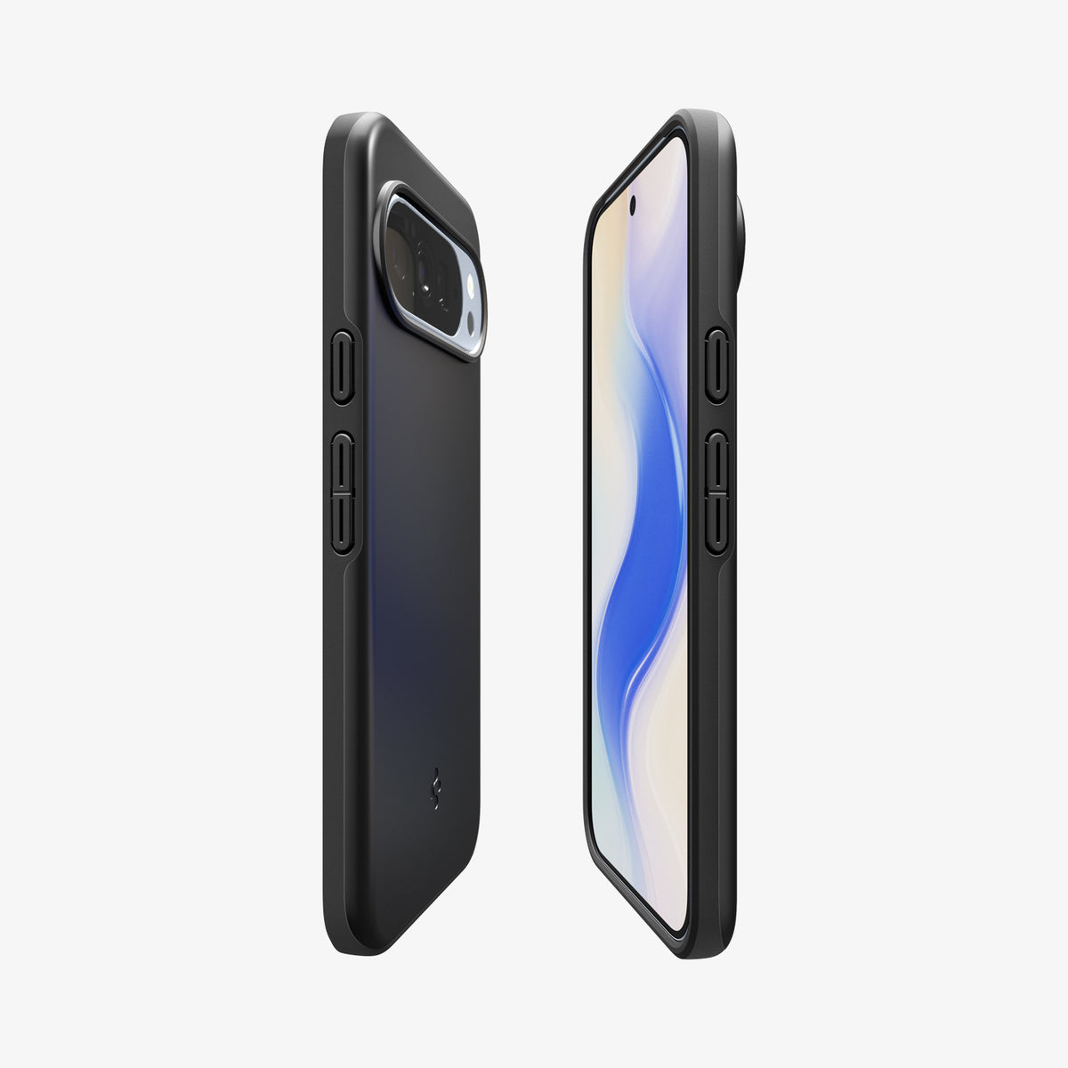 ACS09722 - Pixel 10 Pro XL Thin Fit (MagFit) in black showing the sides, partial front and back