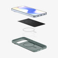 ACS09724 - Pixel 10 Pro XL Thin Fit (MagFit) in Sage Green showing the multiple layers of case hovering below device