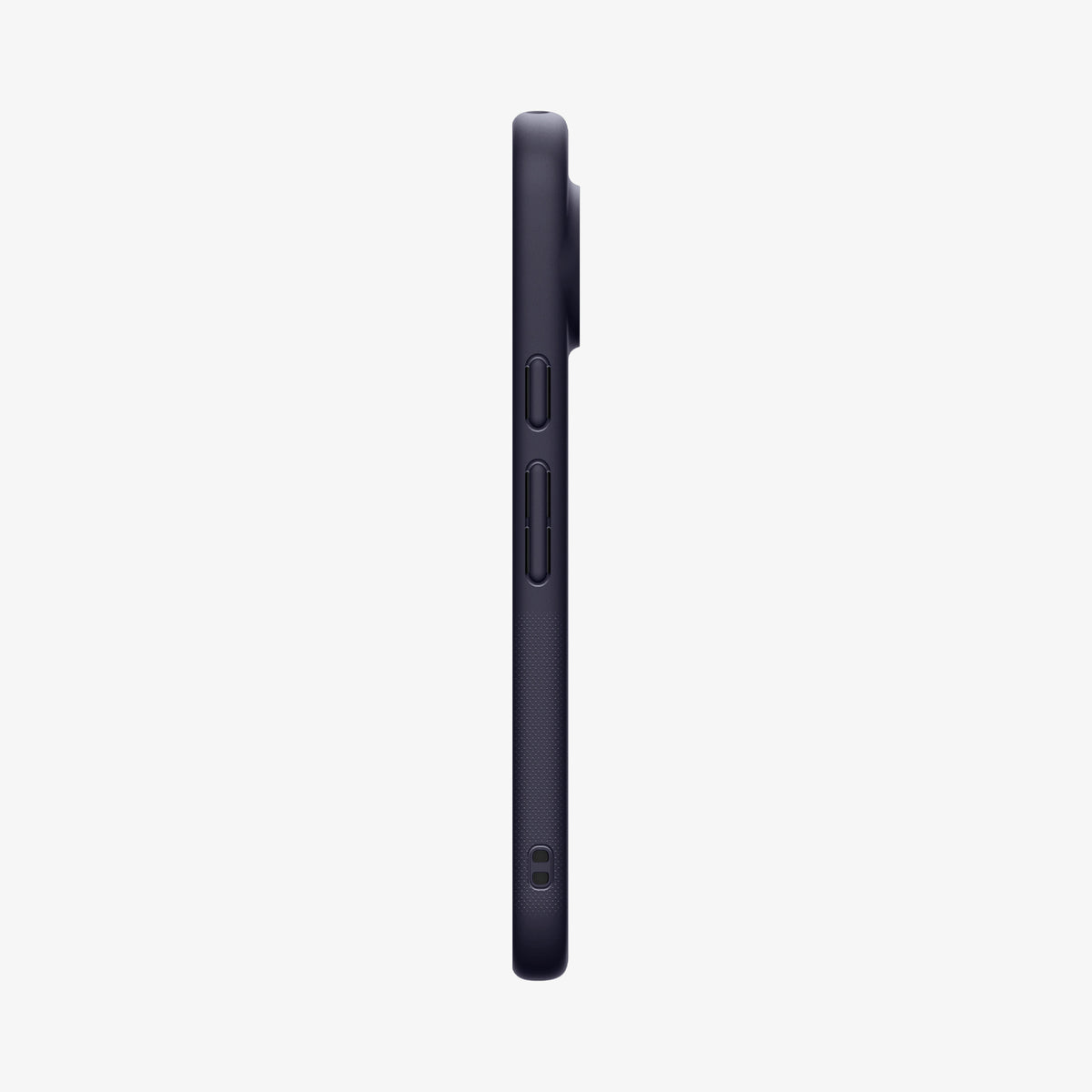 ACS11454 - Pixel 11 Pro XL Nano Pop (Mag Fit) Blueberry Navy side profile showing responsive button covers, textured side grips, and integrated strap hole.