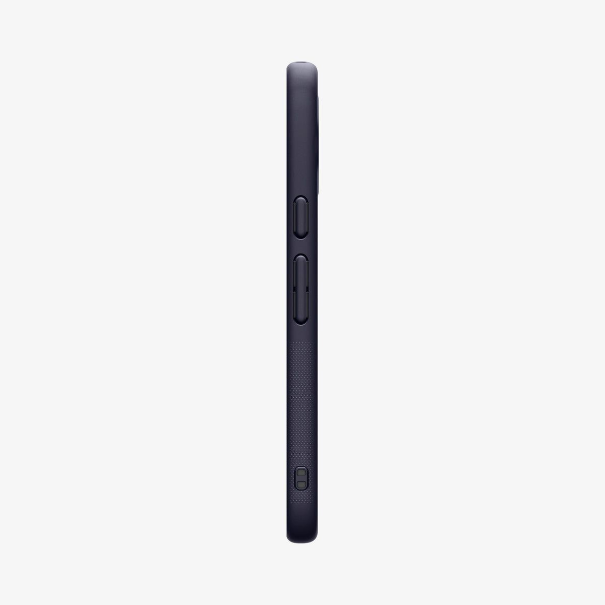 ACS11444 - Pixel 11 Nano Pop (Mag Fit) Blueberry Navy side profile showing responsive button covers, textured side grips, and integrated strap hole.