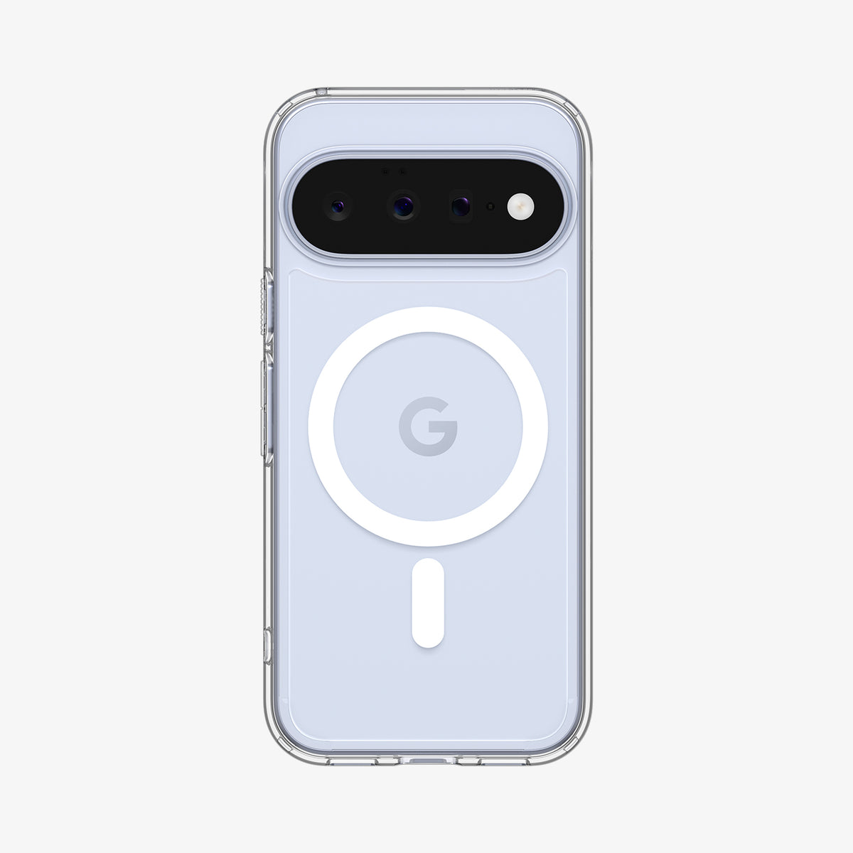 ACS11441 - Pixel 11 Ultra Hybrid (Mag Fit) Clear White case with a built in MagFit ring, camera protection, responsive button covers, and a slim profile.