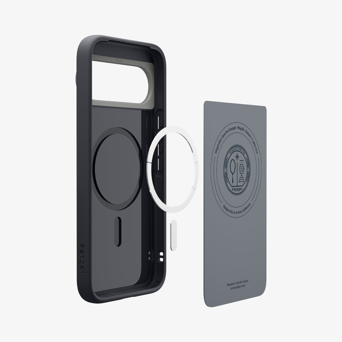 ACS09736 - Pixel 10 Pro XL Case Nano Pop (MagFit) in black sesame showing the inside layers of case