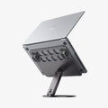 AMP09303 - Laptop Stand | LD206C in Space Gray showing the back, and side