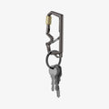 AHP08894 - Carabiner | LF101 in black showing the carabiner with keys attached to the key ring