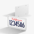 ACP12020 -  License Plate Frame | LP100 in White showing the front and back