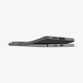 ACS09421 - Galaxy S25 Edge Case Liquid Air in Marble Gray showing the side and bottom partially lifted from the device