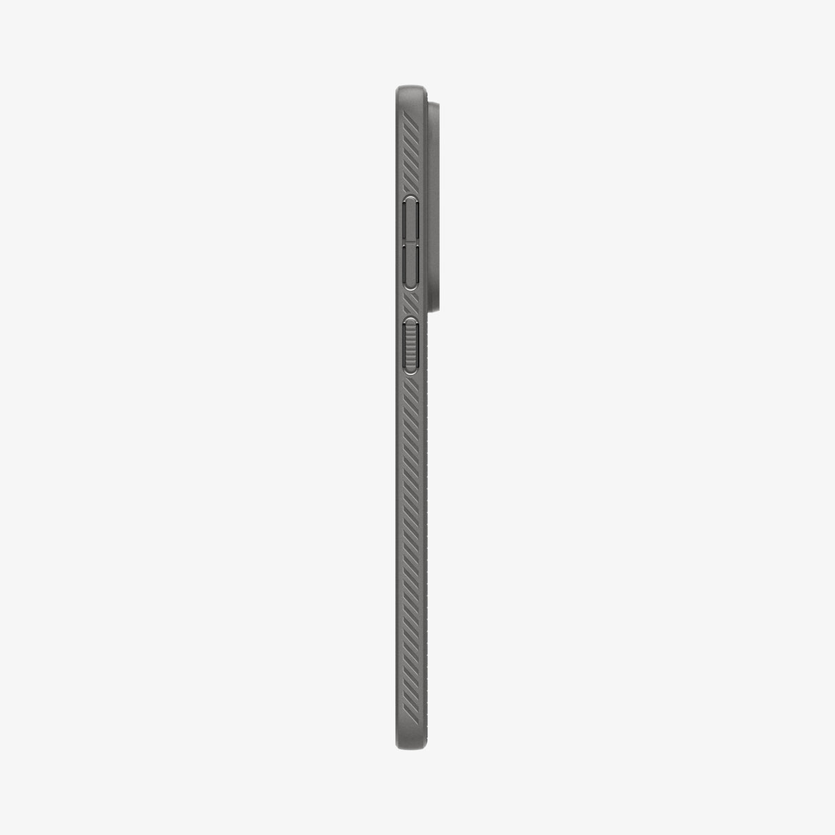 ACS09421 - Galaxy S25 Edge Case Liquid Air in Marble Gray showing the side