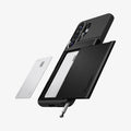 ACS11036 - Galaxy S26 Ultra Slim Armor CS in Black showing the back with the card holder