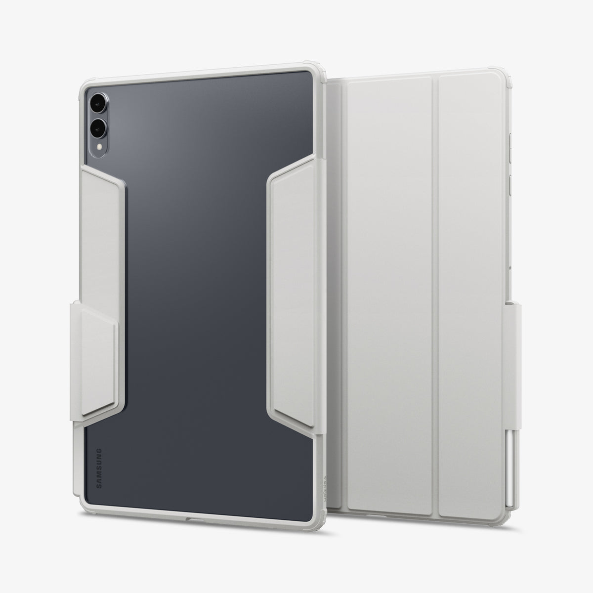 ACS10220 - Galaxy Tab S11 Ultra Series Ultra Hybrid Pro in Gray showing front and clear back