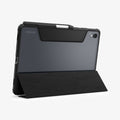 ACS10212 - Galaxy Tab S11 Series Ultra Hybrid Pro in Black showing the back with device propped up by built in kickstand