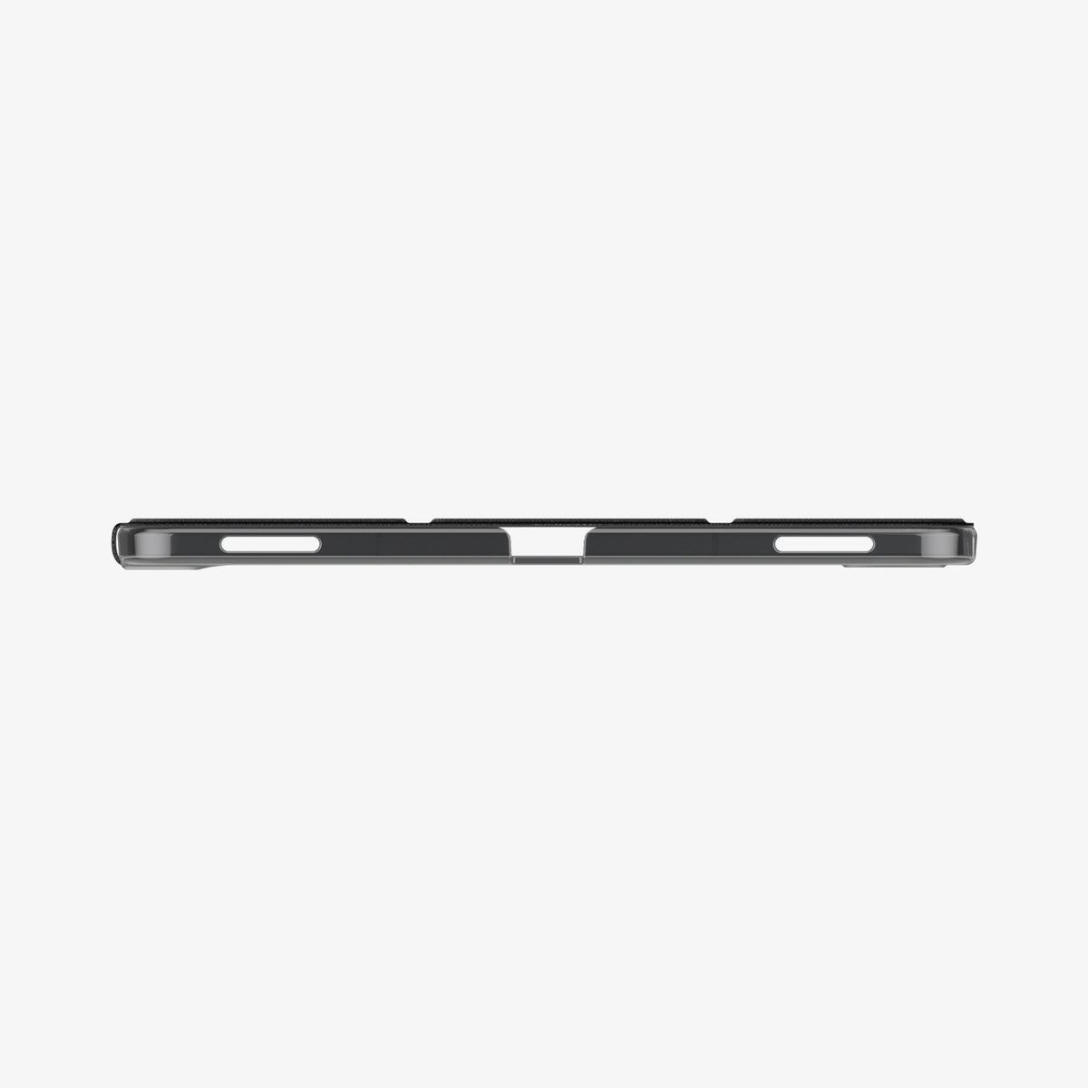  ACS11828 - Galaxy Tab S12+ Liquid Air Folio showing the edge of a tablet case with speaker openings and a centered port cutout.