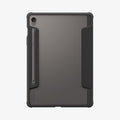 ACS09498 - Galaxy Tab S10 FE Case Ultra Hybrid Pro in Black showing the back with s pen attached