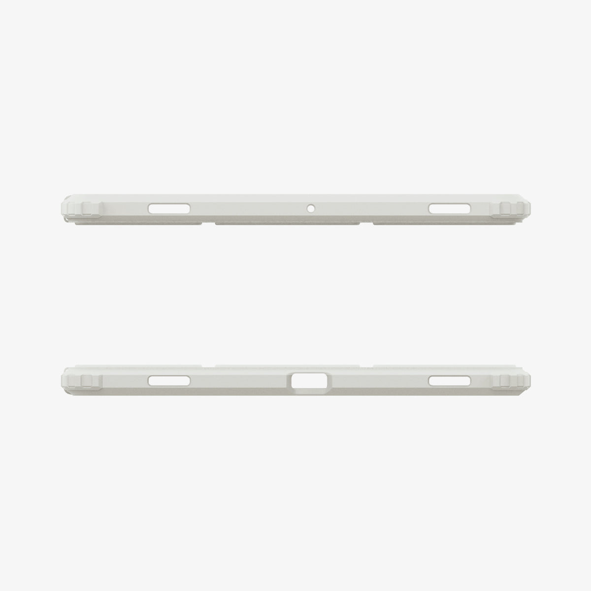 ACS09533 - Galaxy Tab S10 FE Case Ultra Hybrid Pro in Gray showing the top and bottom