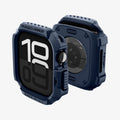 ACS10501 - Apple Watch 10/11 (46mm) Rugged Armor 2 in Navy Blue showing the front, back and sides
