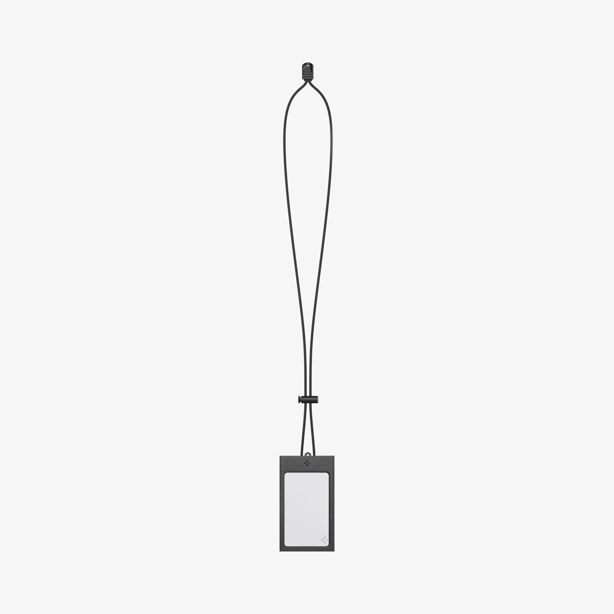 AFA08860 - Badge Holder MagSlide in Black showing the front with laid out lanyard