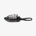 ACS10425 - BMW Key Fob Cover | BK100 in Matte Black showing the side and key fob attached to the case. 