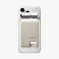 AFA10949 - Classic LS Card Holder (Mag Fit) in Stone showing the front with multiple cards in slot