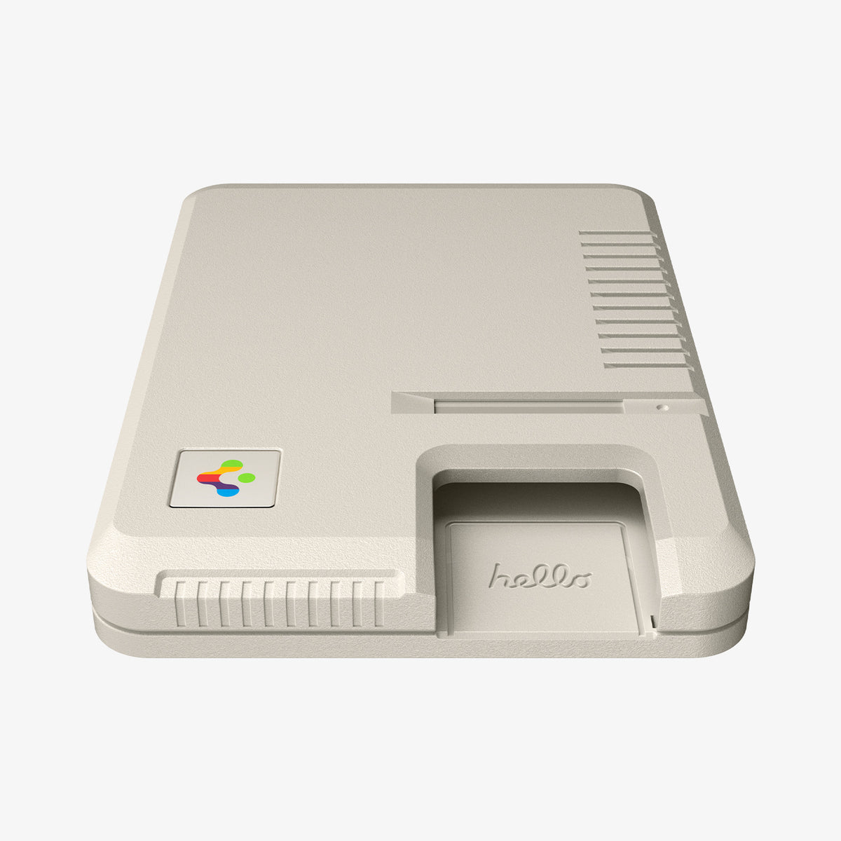 AFA10949 - Classic LS Card Holder (Mag Fit) in Stone showing the front and bottom