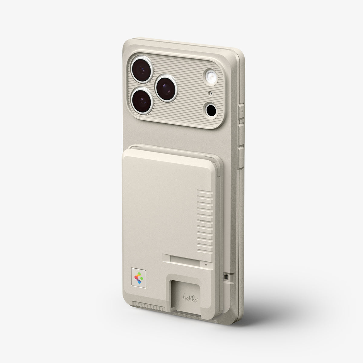 AFA10949 - Classic LS Card Holder (Mag Fit) in Stone showing the side