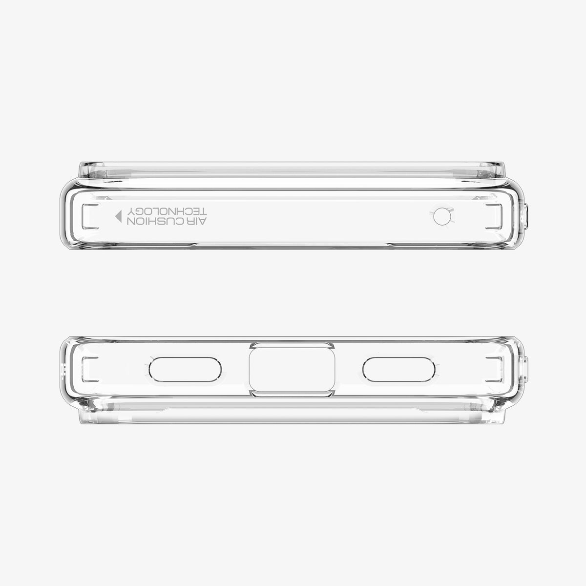  ACS11430 - Pixel 11 Pro  Ultra Hybrid Crystal Clear top and bottom views highlight precise cutouts, speaker openings, charging port access, and a clean fit.