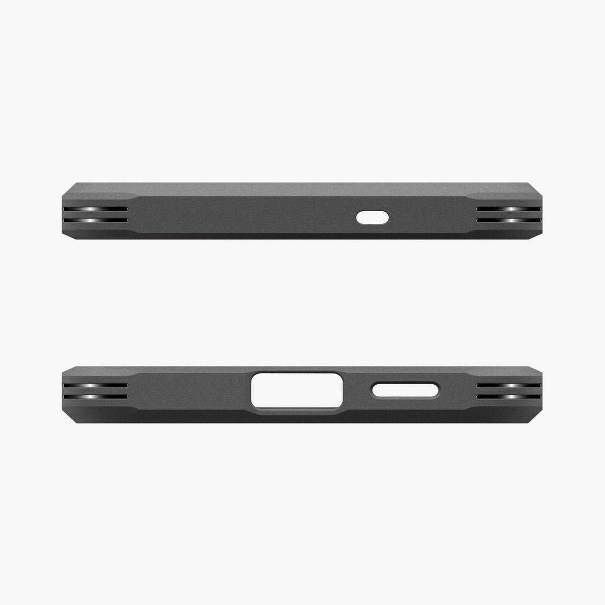 ACS10029 - Galaxy S25 FE Case Tough Armor (MagFit) in black showing the top and bottom