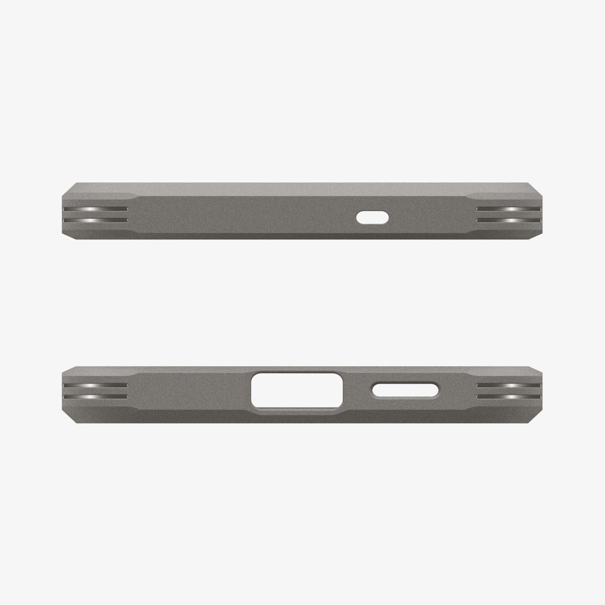 ACS10030 - Galaxy S25 FE Case Tough Armor (MagFit) in gunmetal showing the top and bottom