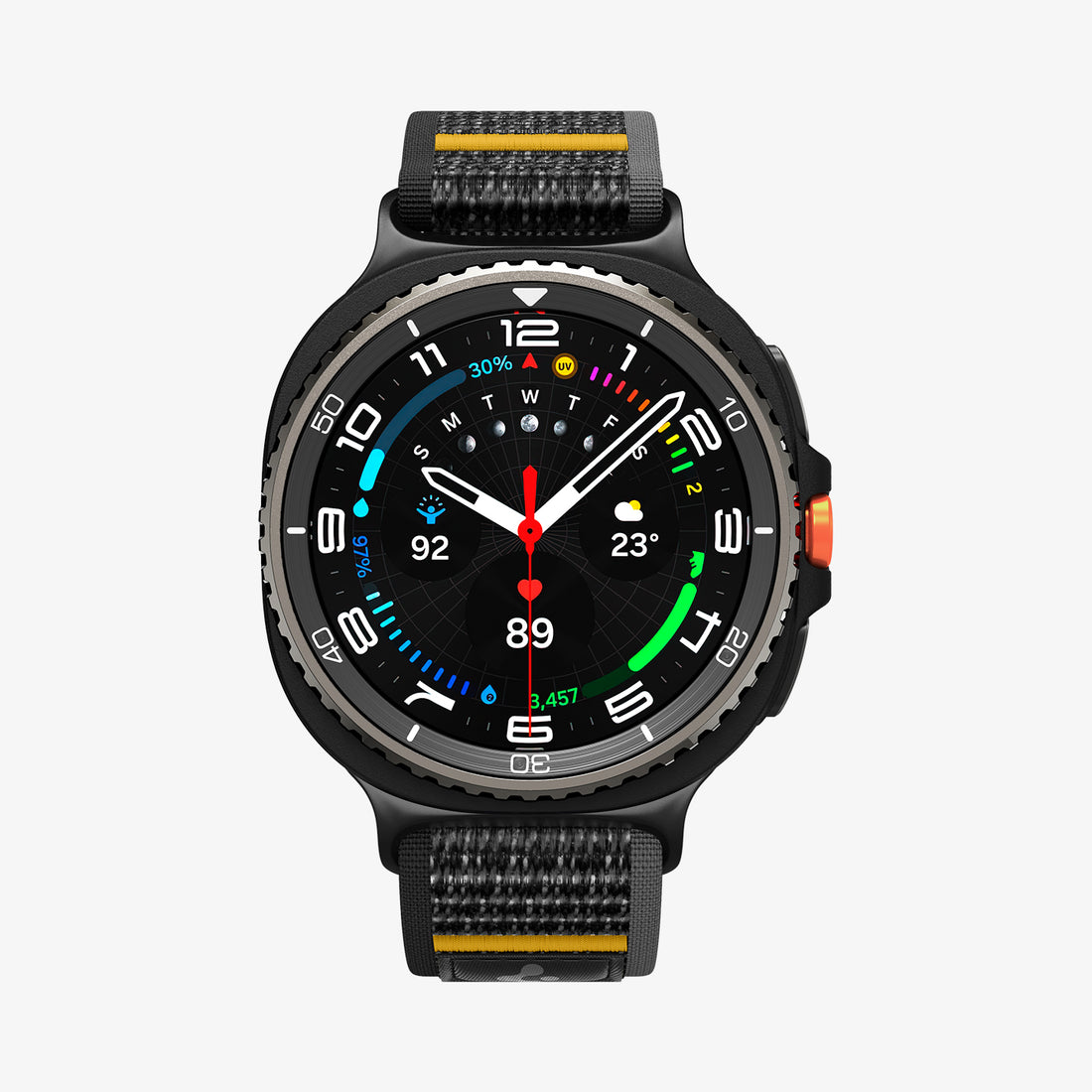 AMP10111 - Galaxy Watch 9 Series - Athlex Air in Active Black showing the front
