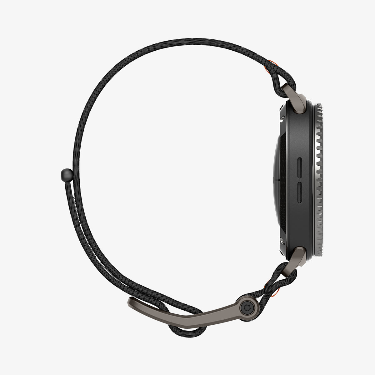 AMP10116 - SWi-9 Series DuraPro Flex band in black showing the side