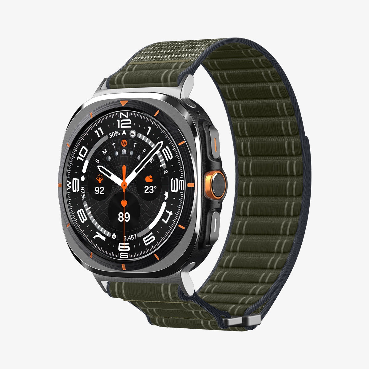 AMP10147 - Galaxy Watch Ultra WBF0 in green showing the front, sides, and inner bottom