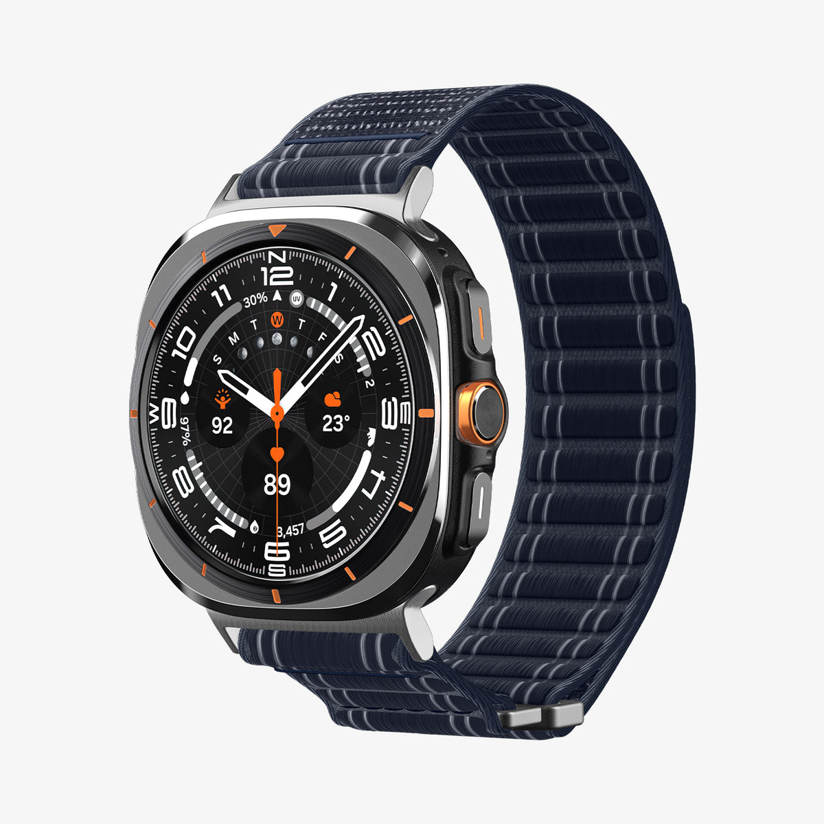 AMP10148 - Galaxy Watch Ultra WBF0 in navy showing the front, sides, and inner bottom