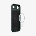 ACS09917 - iPhone 17 Air Thin Fit (MagFit) in Abyss Green showing inside with magfit magnet