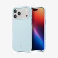 ACS10079 - iPhone 17 Pro Silicone Fit (MagFit) Case in blue showing the back and front