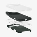 ACS09903 - iPhone 17 Pro Max Silicone Fit (MagFit) Case in green showing the multiple layers of case