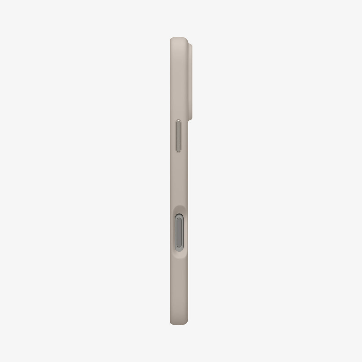ACS09957 - iPhone 17 Pro Silicone Fit (MagFit) Case in stone showing the side