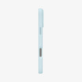 ACS10079 - iPhone 17 Pro Silicone Fit (MagFit) Case in blue showing the side