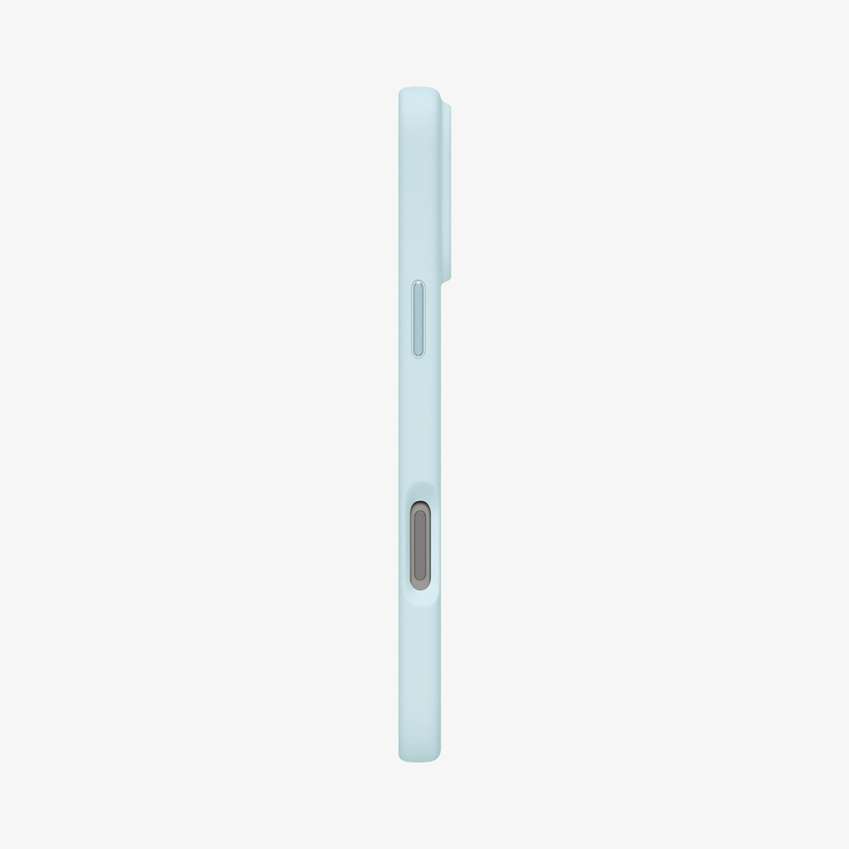 ACS10079 - iPhone 17 Pro Silicone Fit (MagFit) Case in blue showing the side