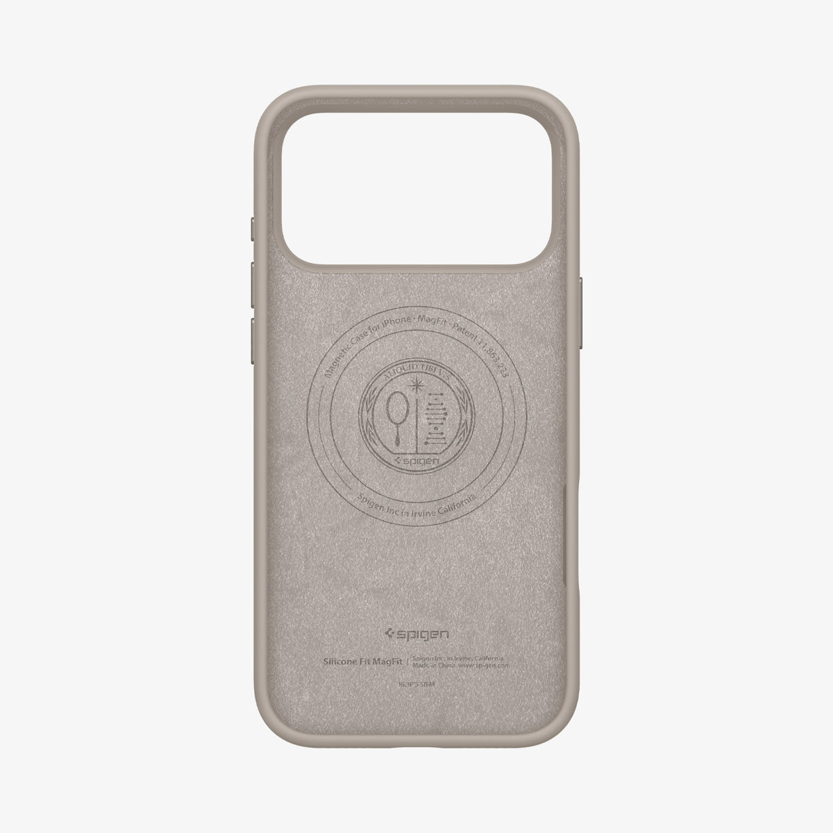 ACS09904 - iPhone 17 Pro Max Silicone Fit (MagFit) Case in stone showing the inside of case
