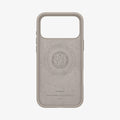 ACS09957 - iPhone 17 Pro Silicone Fit (MagFit) Case in stone showing the inside of case