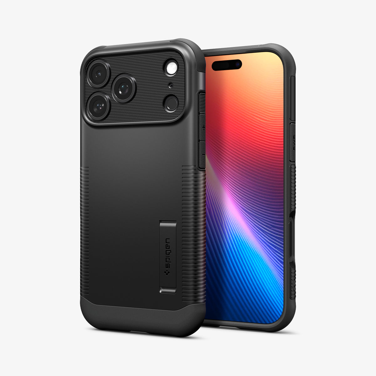 ACS09603 - iPhone 17 Pro Max Slim Armor (MagFit) in Black showing the back, partial front and sides