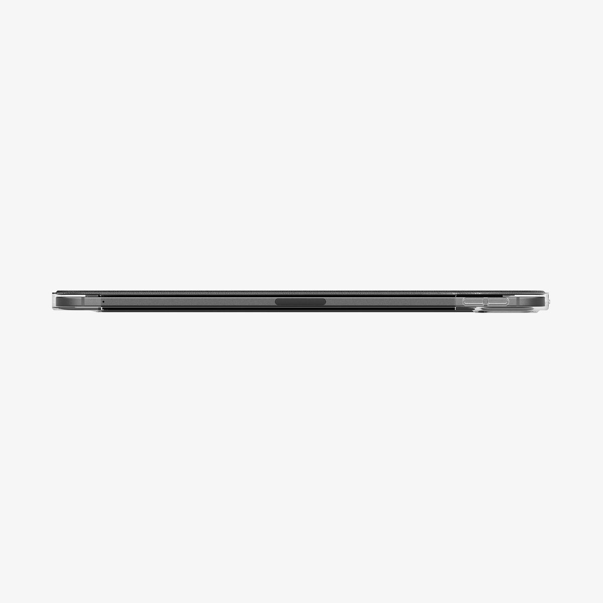 ACS09440 - iPad Pro 11-inch (2024) Case Liquid Air Folio in Black showing the side with volume buttons