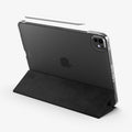 ACS09440 - iPad Pro 11-inch (2024) Case Liquid Air Folio in Black showing the back, cover folded into kickstand