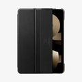 ACS02050 - iPad Air 11-inch- Smart Fold showing front view of Smart Fold case in black with Velo faux leather folio cover on