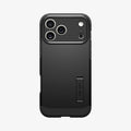 ACS09897 - iPhone 18 Pro Max / iPhone 17 Pro Max Tough Armor T Mag Fit Black showing a rugged case with a reinforced camera frame and integrated kickstand